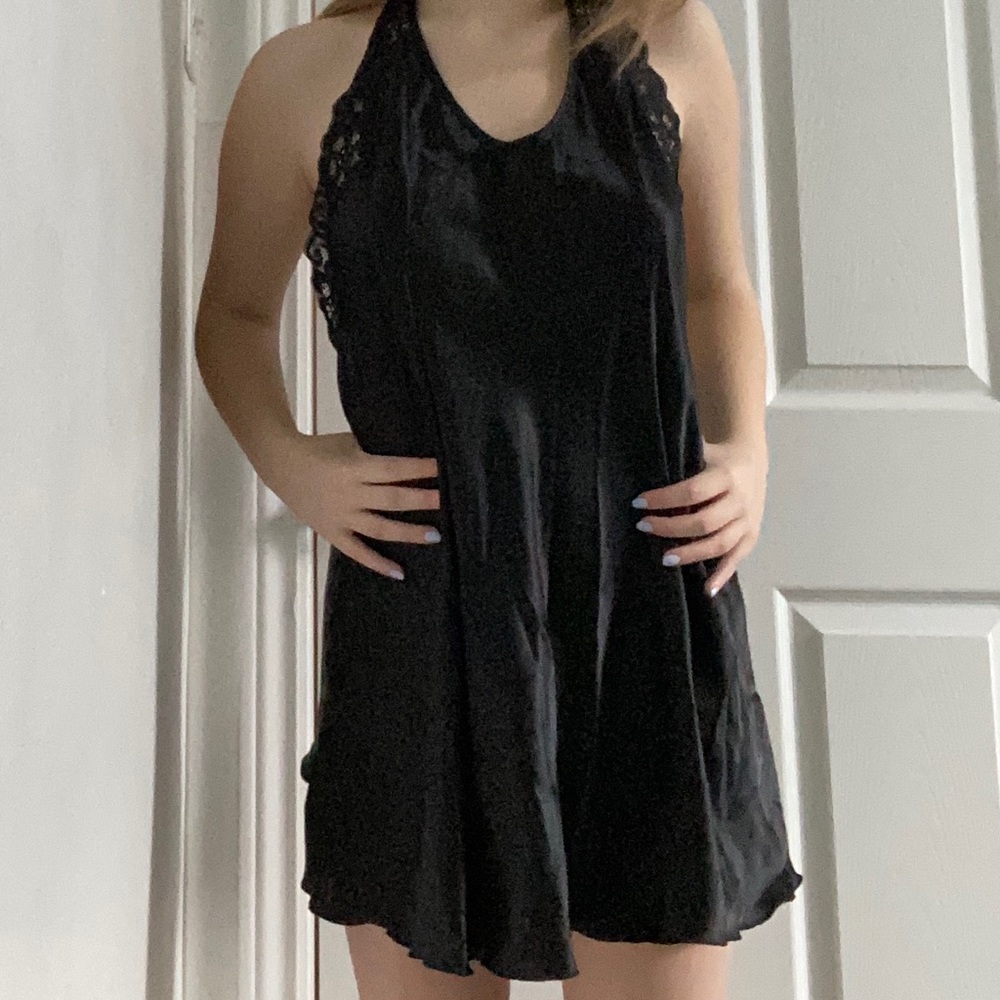 Vintage Black Slip Dress